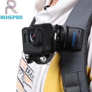 Go Pro Accessories 360-Degree Rotation Backpack Bag Clip Clamp For GoPro Hero 8 7 6 5 4 Xiaomi Yi for SJCAM SJ4000 Insta360 One R Phone