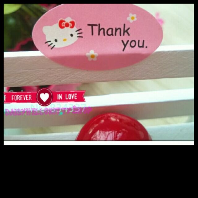 Hello Kitty "thank you" sticker Shopee Singapore