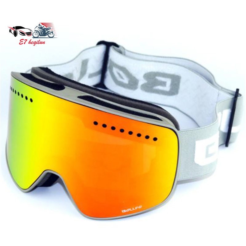 BOLLFO Ski Goggles with Magnetic Double Layer Polarized Lens Skiing ...