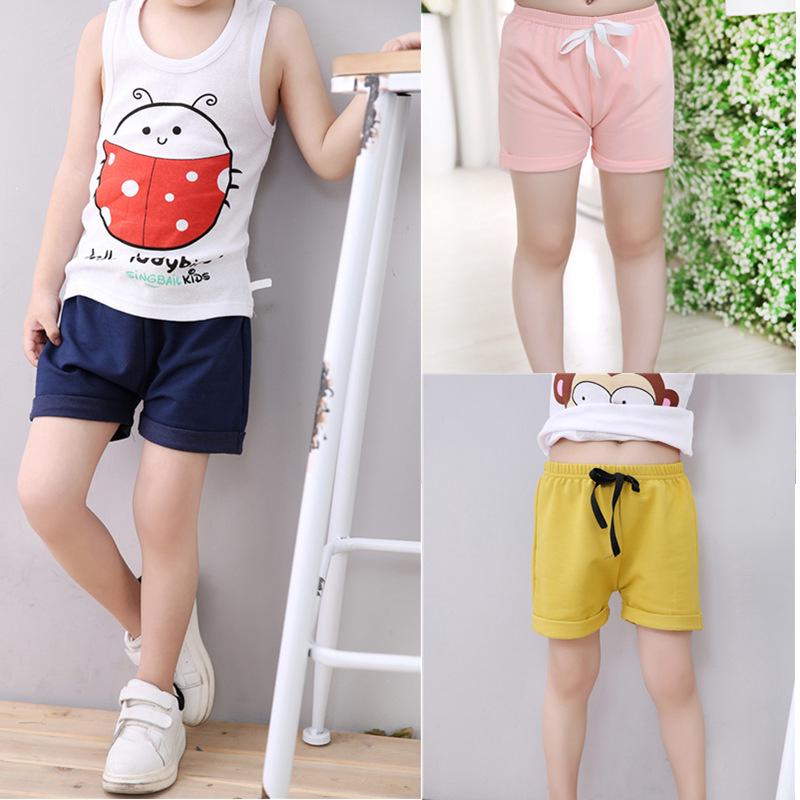 Summer Baby Boys Girls Cotton Shorts Kids Beach Sport Casual Elastic ...