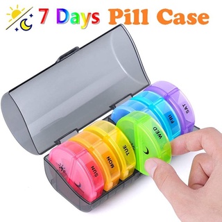 Plastic Pill Box | Weekly Storage Holders Pill 7 Day Container Case Organizer for Health Care Medicine Pill BPA free