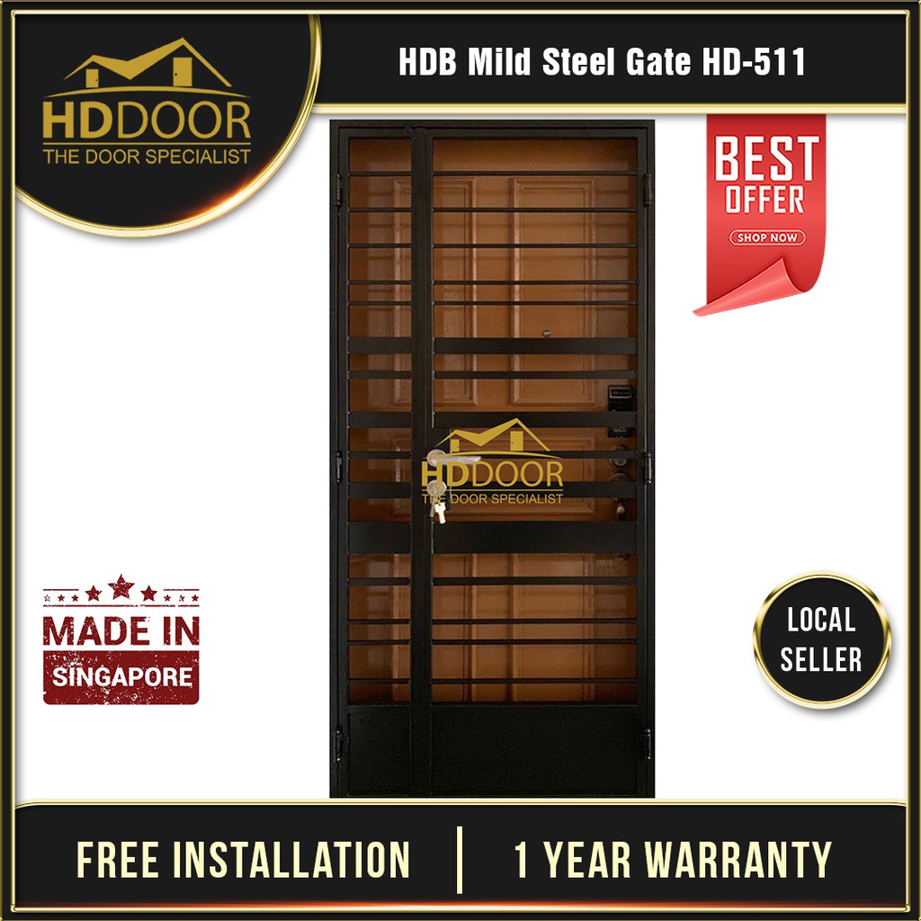 Mild Steel Gate - HD511 - For HDB BTO CONDO and Resale Flats