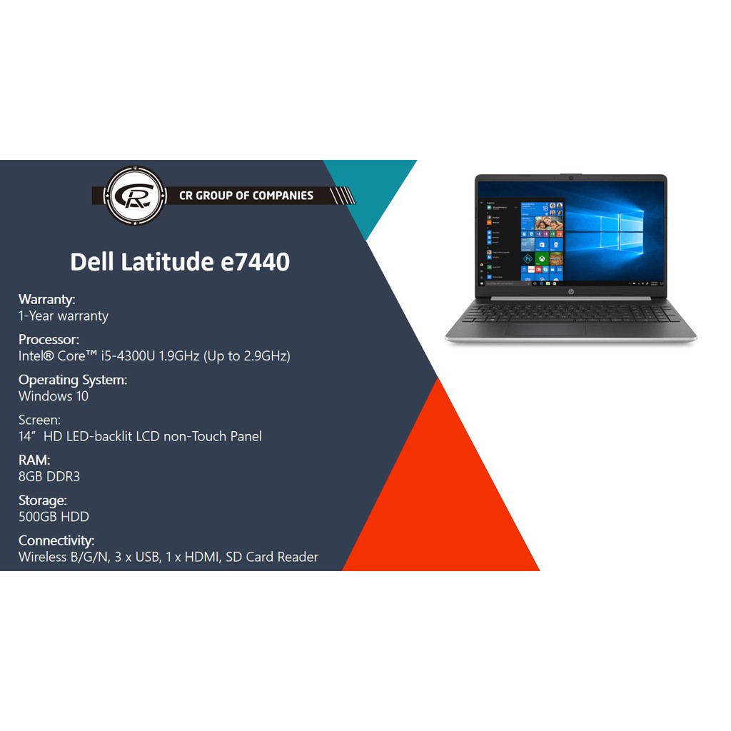 Dell Latitude E7440 Intel Core I5 8gb Ram 500gb Hdd 14 Inch Intel Hd Graphics Refurbished Shopee Singapore