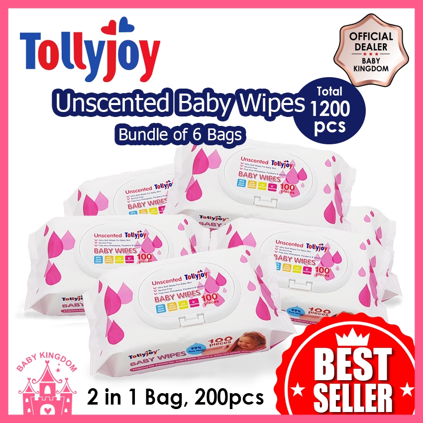 Tollyjoy Unscented Baby Wipes 100pcs Per Pack Promo Shopee Singapore