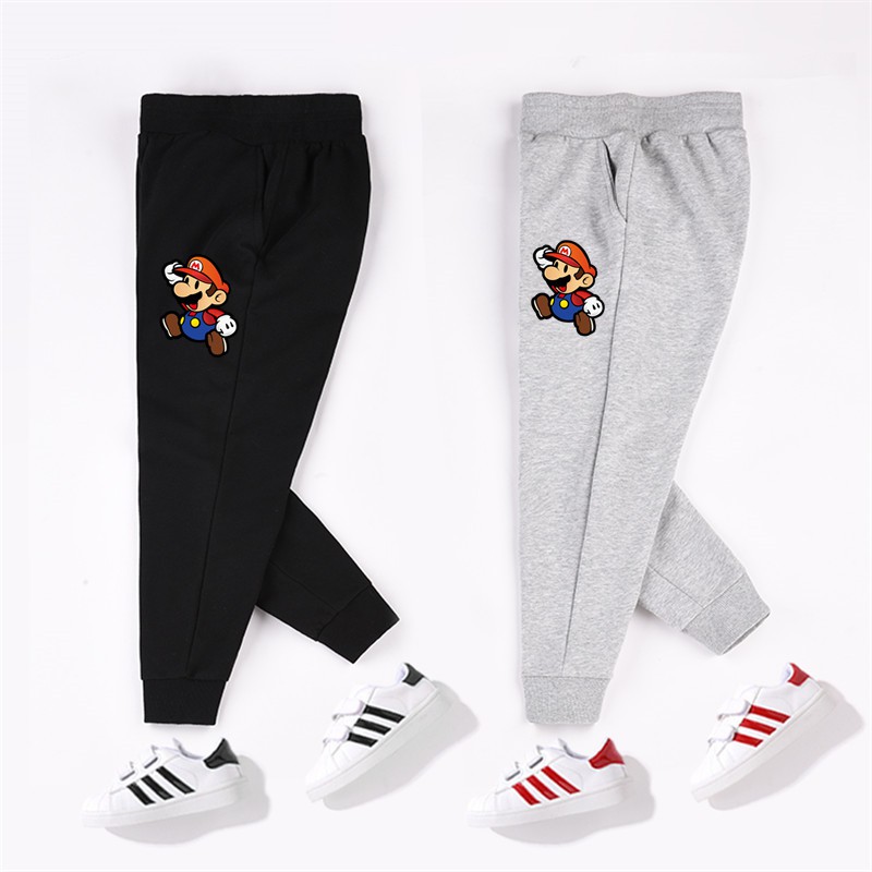 Kids Boys Super Mario Game Pants Spring Cotton Jogger Sweatpants with ...