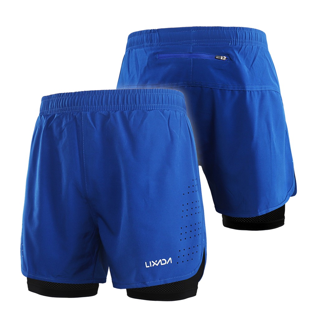 Official Lixada Men's 2-in-1 Running Shorts Quick Drying Breathable ...