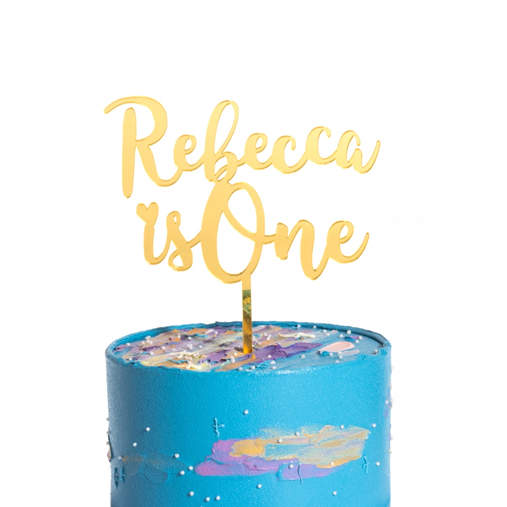 Personalized Birthday Cake Toppers Acrylic Custom Name and Age Happy