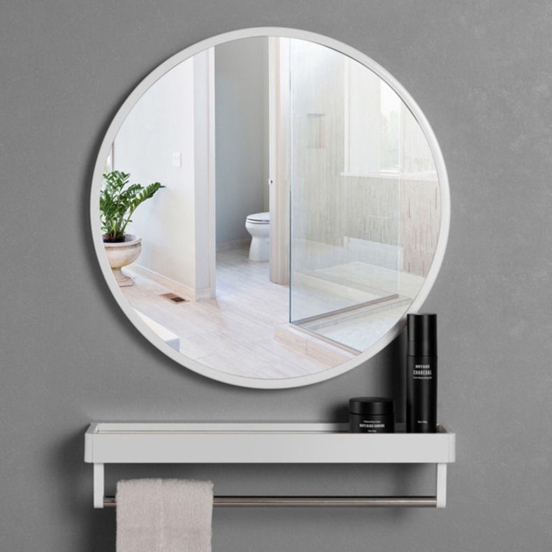 Wrought Iron Wall Mirror Round, Round Black Mirror Bathroom