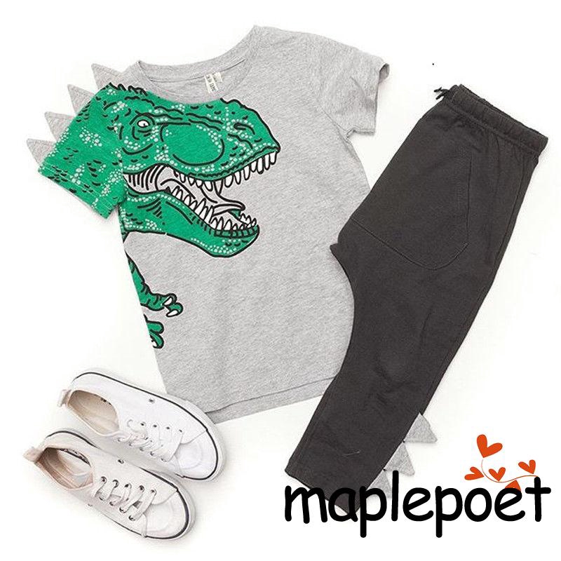 Otm Fashion Toddler Boys Cool Dinosaur Tops T Shirt Pants Kids Outfits Set Shopee Singapore - fashion top bottoms roblox set kids clothes t shirt pant boy girl suit shopee singapore