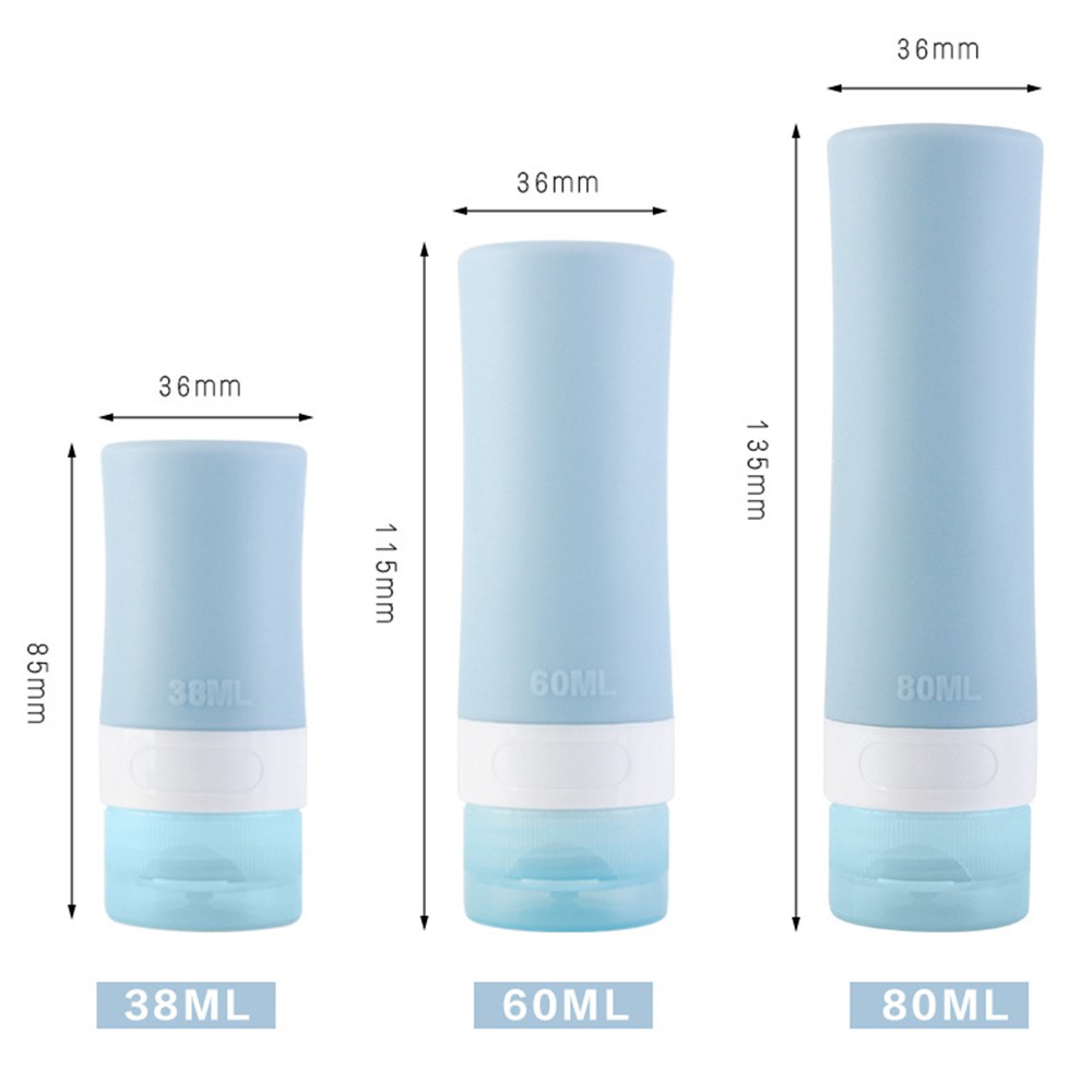 1Pcs Portable Mini Travel Bottles Set, Leak Proof Squeezable Silicon