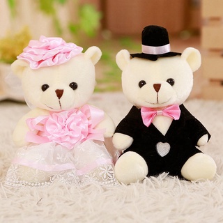 2PCS 20cm Big Stuffed Toy  Animal Couple Teddy Bear Plush Toy Doll Wedding Valentine Gift #3