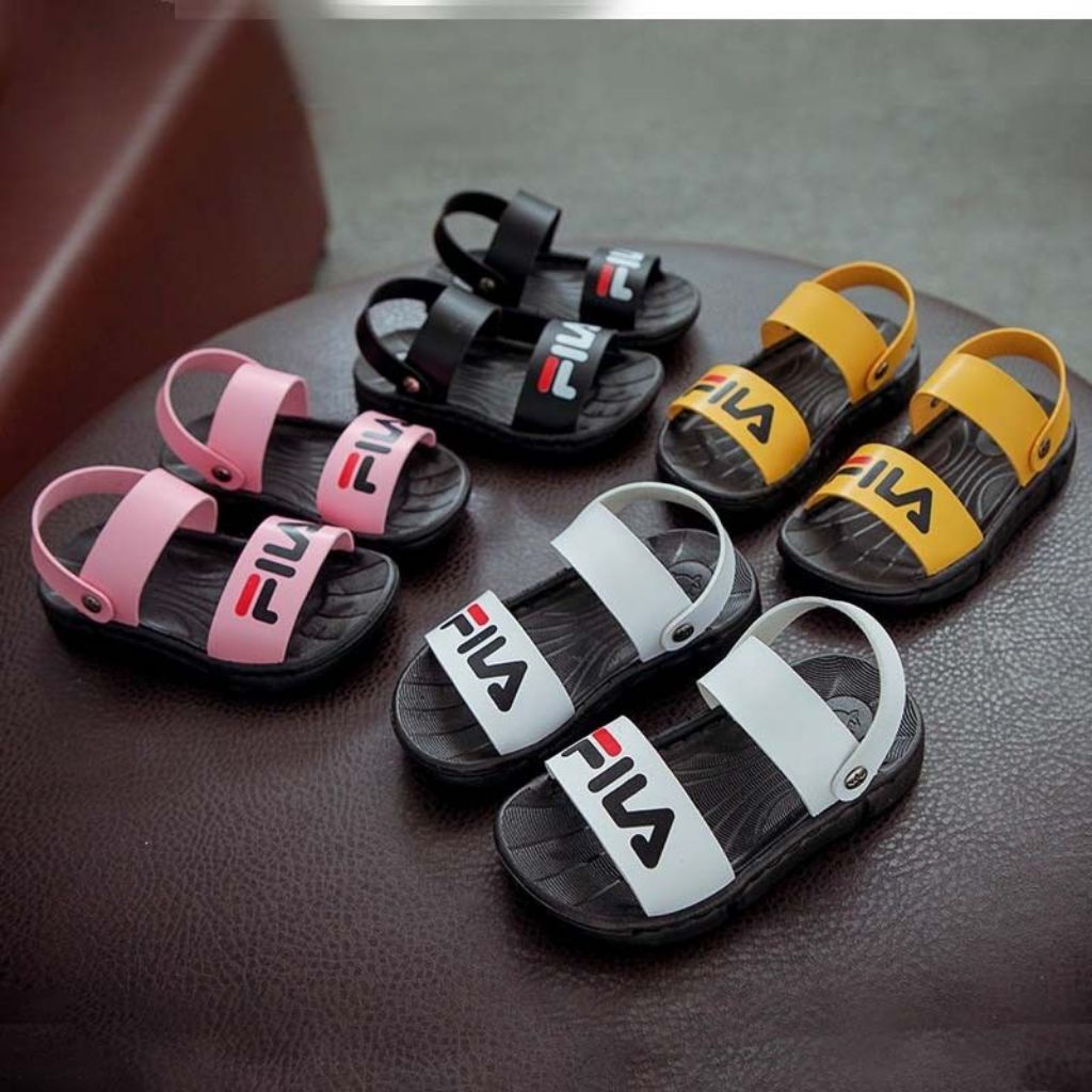 fila sandals kids grey