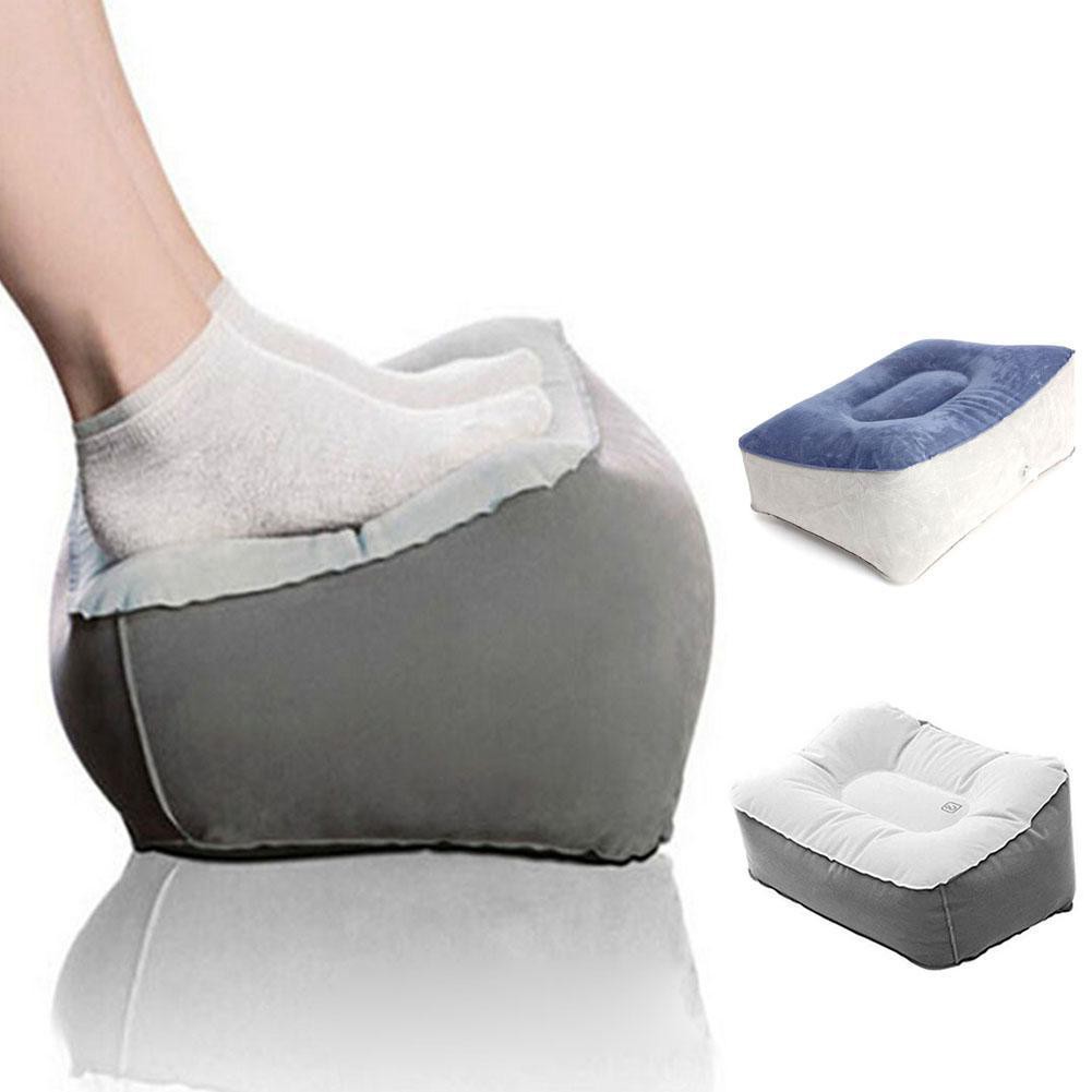 Soft Inflatable Foot Rest Pillow Footrest Relax Cushion PVC Flocking