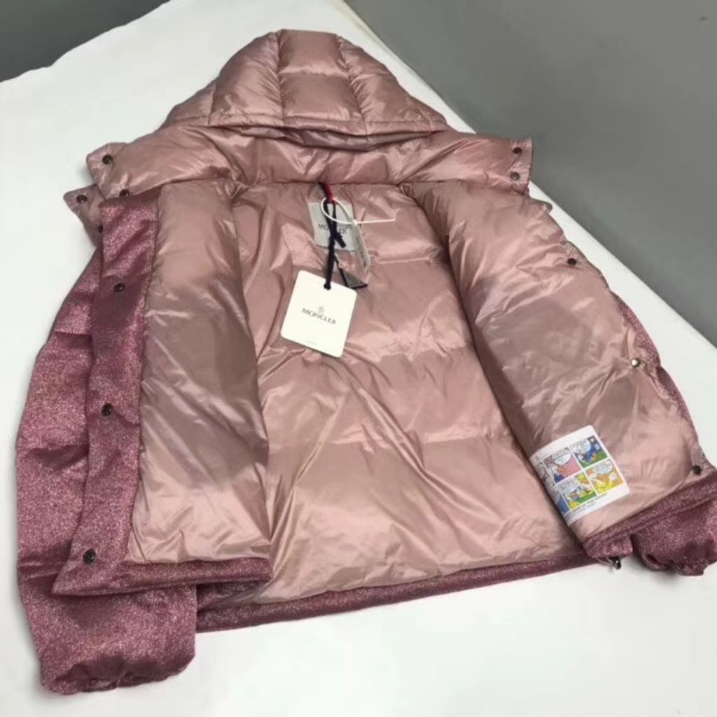 moncler caille metallic puffer coat