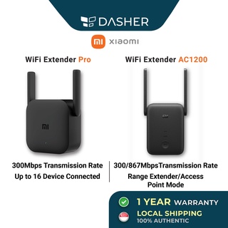 【1 YEAR WARRANTY】Xiaomi WiFi Extender  AC1200/Repeater Pro Amplifier Mijia Range Extender Stable Network  with 2 Antenna