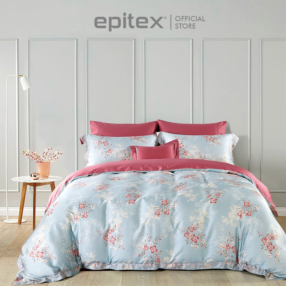 Epitex Cressent Dale 1600TC 100 Tencel Bedset Bedsheet (With Quilt