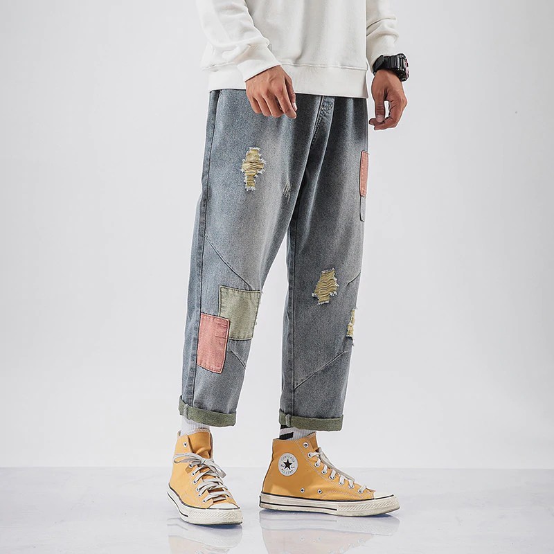 elastic waist jeans mens sale