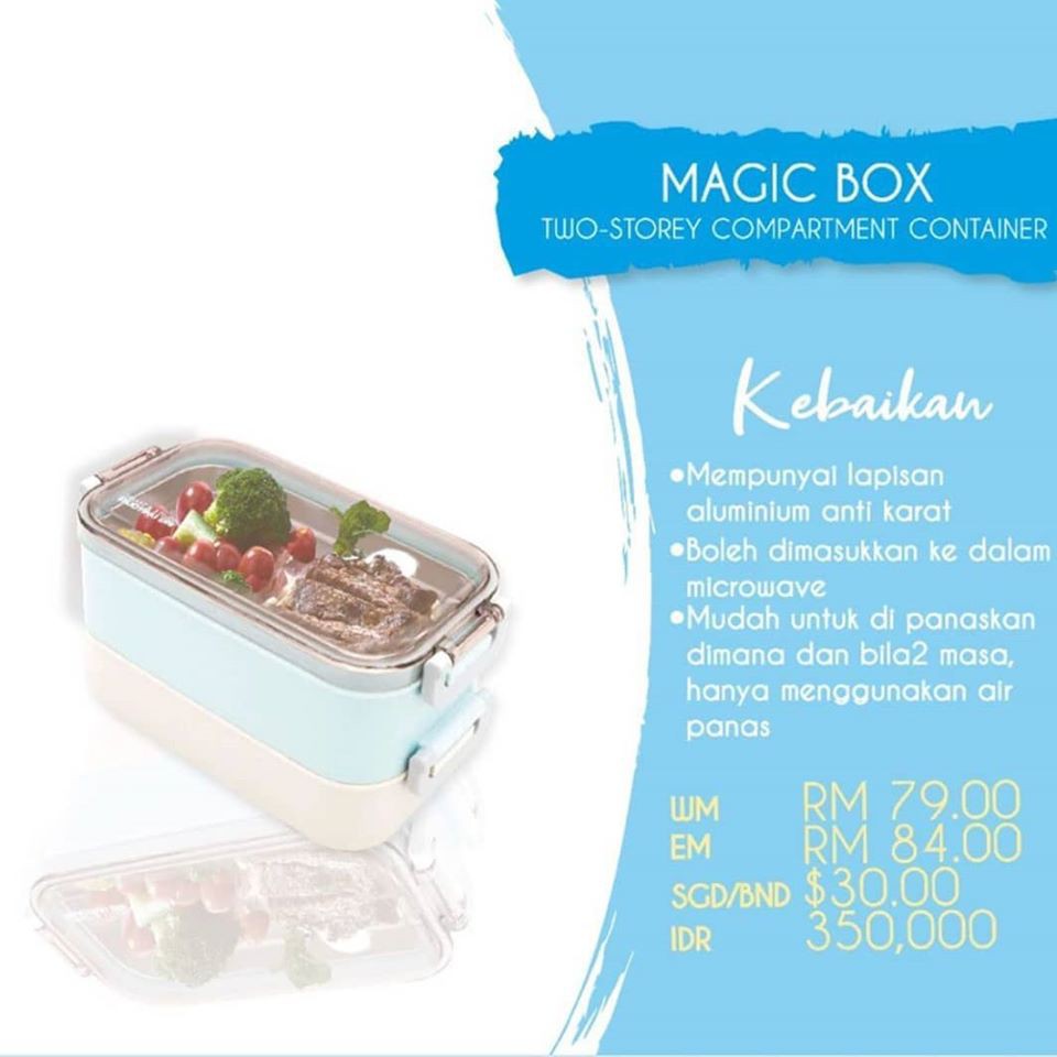 Shop Malaysia Viral Magic Box Food 2 Story Container From As Legacy Used Food Airtight Shopee Singapore