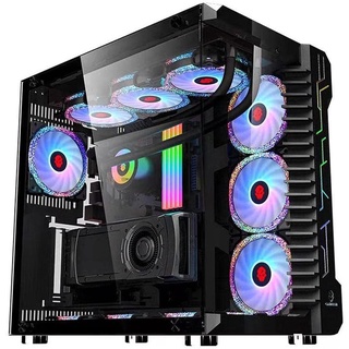 AMEKM ROBIN II Full Tower High-Airflow ATX Gaming Computer Case Full-side Tempered Glass