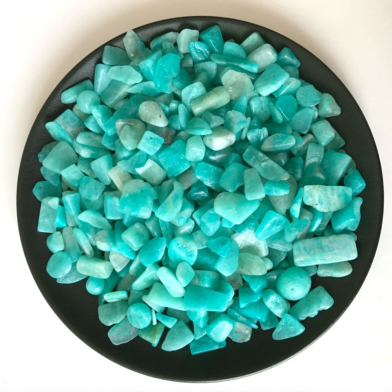 100g Blue Amazonite Stone Decorative Tumbled Stones Deguassing Gravel 8 12mm Shopee Singapore