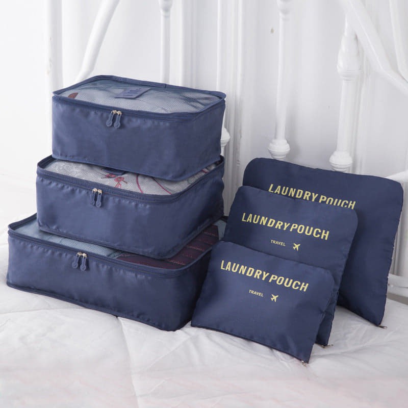 Luckin Mart 6 in 1 Travel Laundry secret pouch Clothes Underwear Luggage Organizer Set