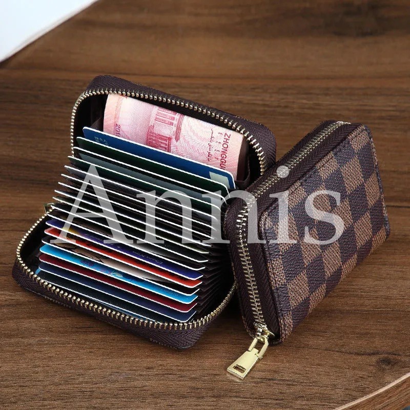 Annis Credit Card Wallet Card Holder Wallet Women Men Atm Id Card Case Coin Purse Leather Zip Wallets Shopee Singapore