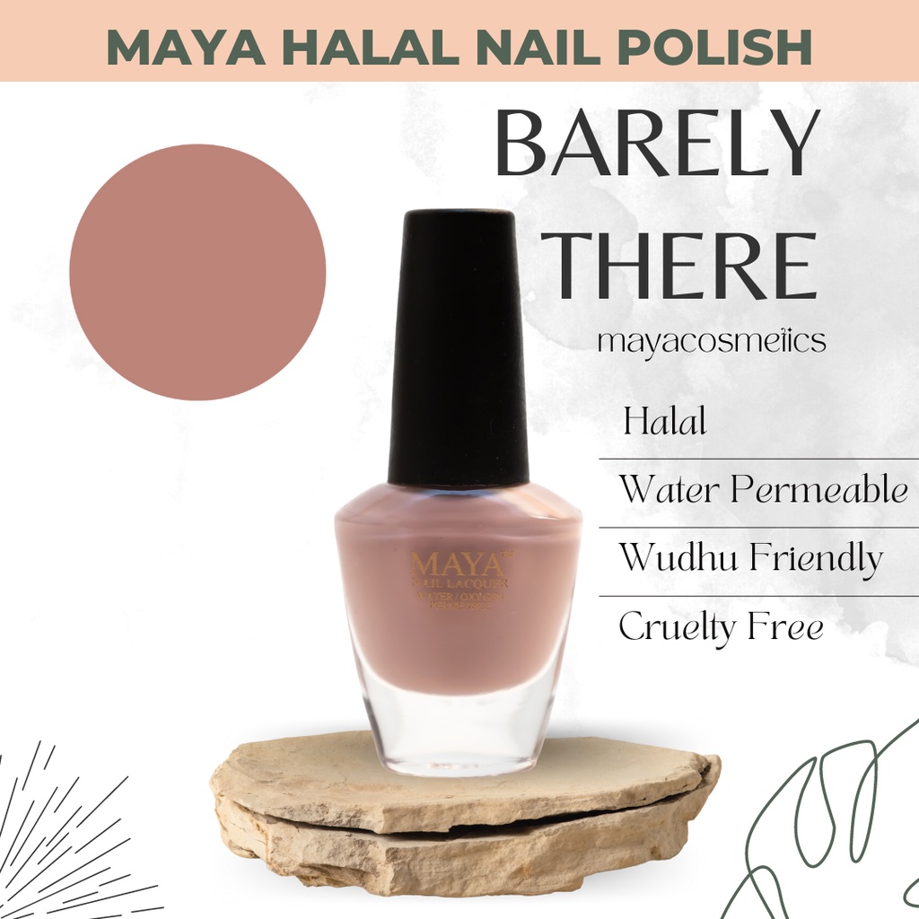 Maya Cosmetics Halal Nail Polish - Barely There | Shopee Singapore