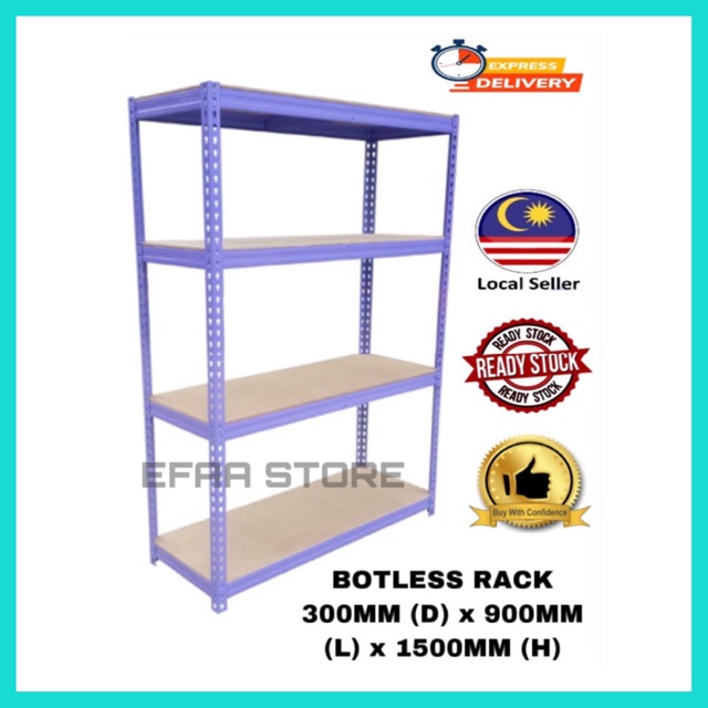 RACK 300MMD X 900MML X 1500MMH PURPLE BOTLESS RACK RACK 300MMD X 900MML X 1500MMH PURPLE BOTLESS RACK