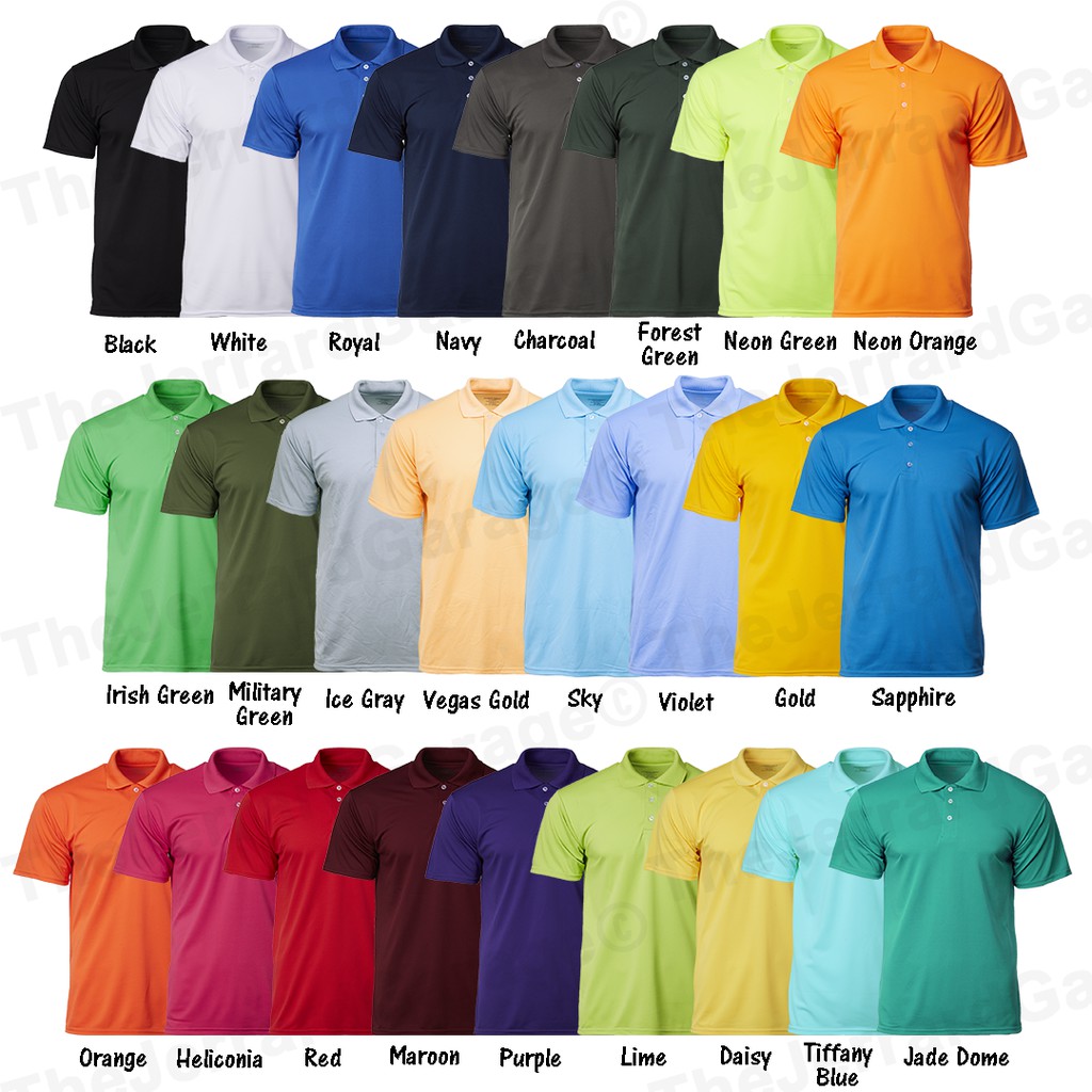 Dry Fit Dry Pique Polo T Shirt And Printing Customization Shopee Singapore