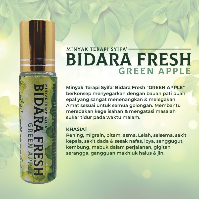 Syifa Bidara Fresh Therapy Oil Ruqyah Cheap Green Apple Hot Selling Aromatheraphy Postage Today Ustaz Izan Shopee Singapore