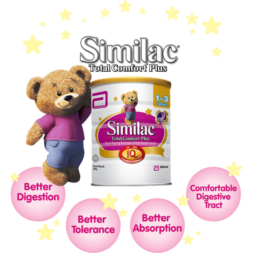 Similac Total Comfort Plus 820g 1 3years Old 4 Tins Shopee