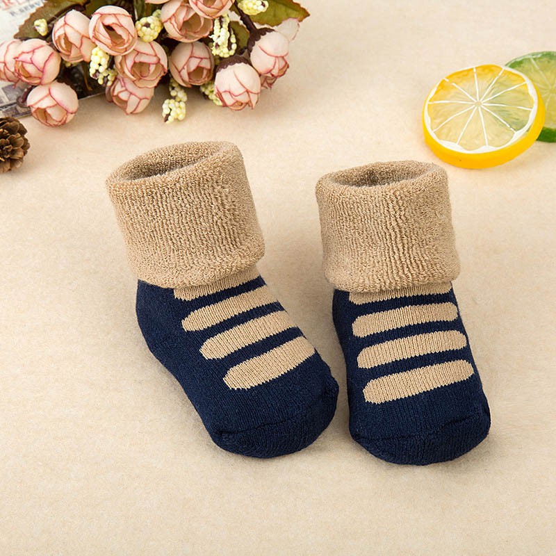 Winter Children Kids Christmas Socks Baby Socks Cotton Cute Cartoon Funny Socks for Infant Toddler Boy Girl Terry Socks
