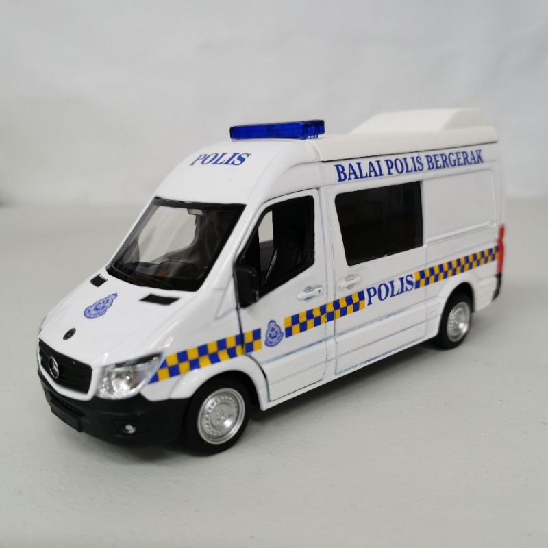 Shop Malaysia Van Polis Pdrm Malaysia Van Balai Polis Bergerak 1 32 Die Cast Car Model Shopee Singapore