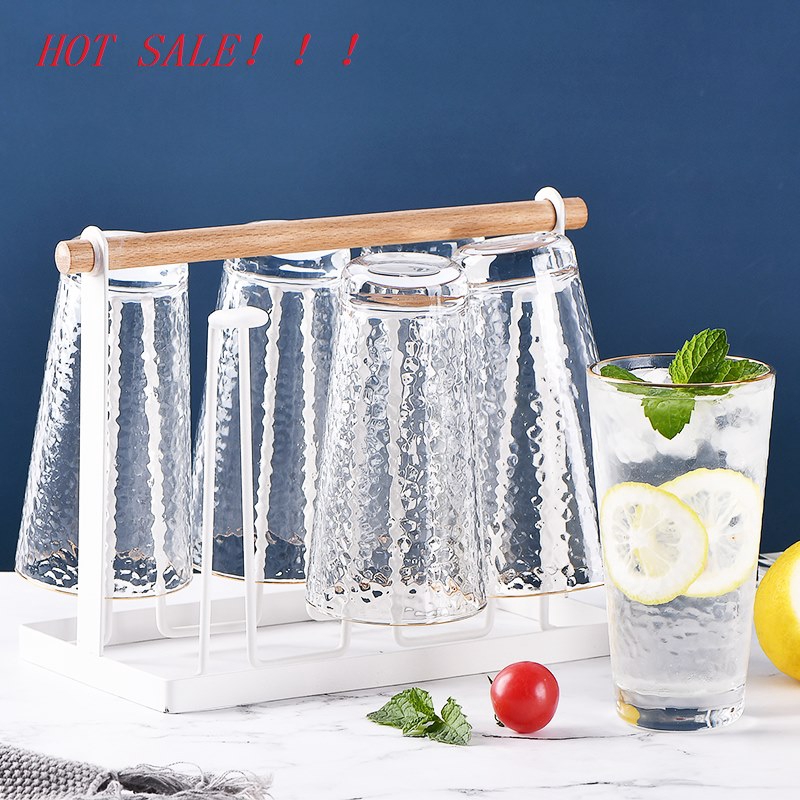 Practical and creative cup holder rack upside down water glass hanging