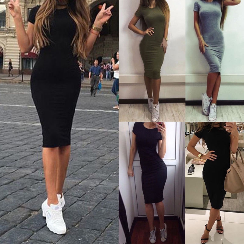 casual bodycon dress outfit