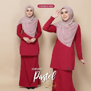 Baju Kurung Moden Pastel Hijau Lumut Merah Shopee Singapore