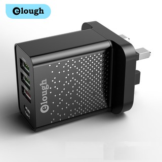 Elough Quick Charge 4.0 PD 3.0 Fast Charger 4 Ports 20W Mobile Phone Charger Adapter