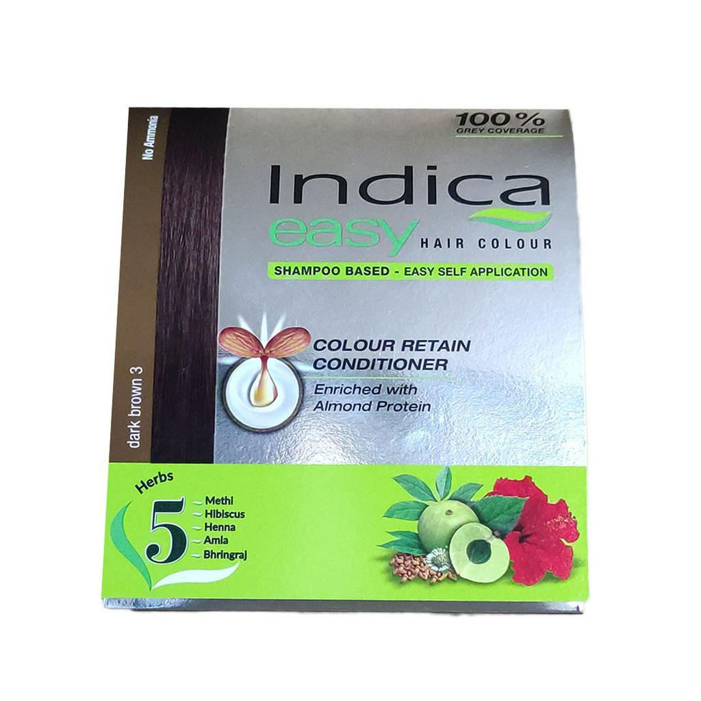 Indica Easy Hair Colour Shampoo with 5 Herbs and Almond Protein | Shopee  Singapore