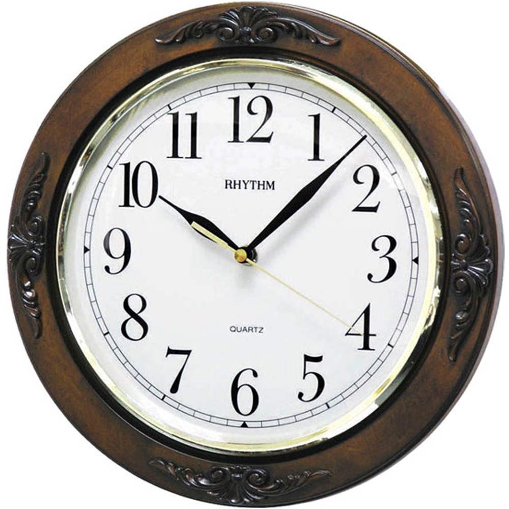 Rhythm Vintage Style Wall Clock Brown CMG938NR06 Shopee Singapore