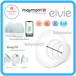 Maymom 17,19,21 mm Flange Insert Compatible with Elvie Single/Double Electric, Elvie Stride 24mm Wearable Cup (2 pcs) #0