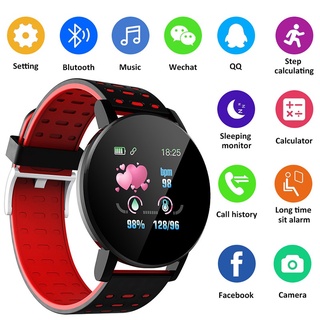 2021 119s Smart Watch Men Women Waterproof Blood Pressure Sport Round Smartwatch Fitness Tracker For Android iOS