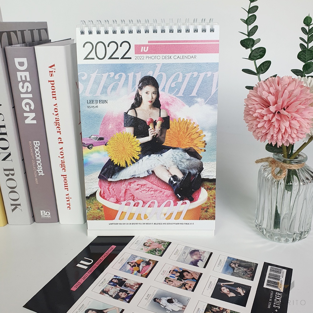 Iu Calendar Spring 2023 2022-2023 💖Iu💖 Photo Desk Calendar White Ver. Sticker Set Included |  Shopee Singapore
