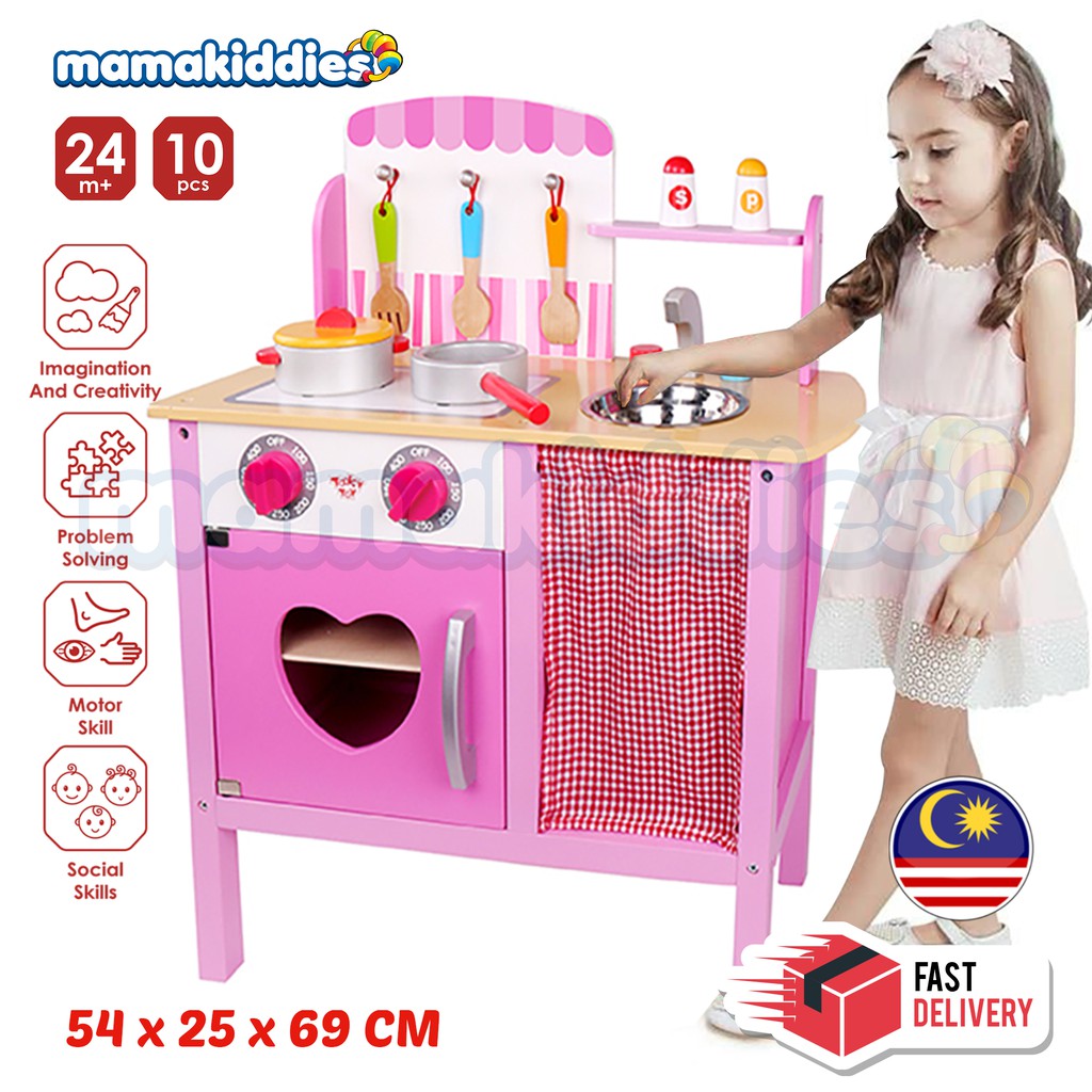 kitchen play set pink