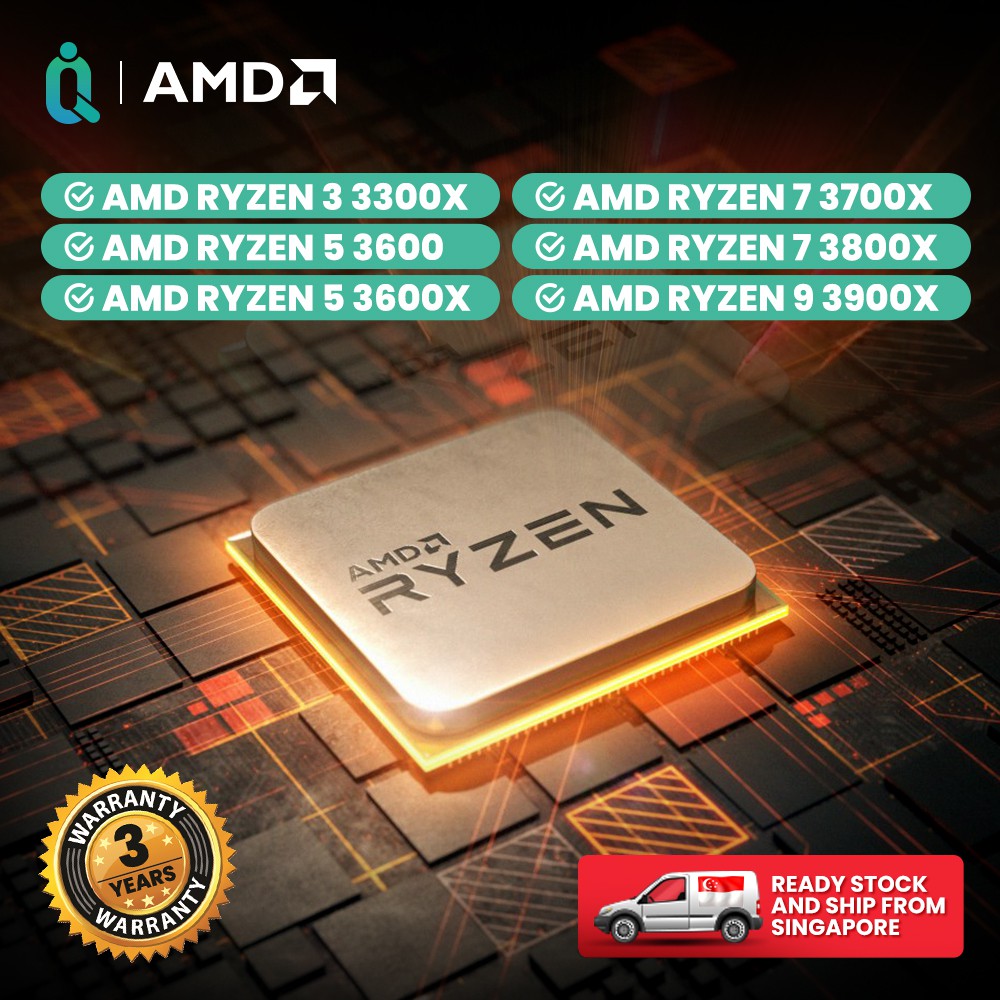 Amd Ryzen 5 7 9 3600x 3700x 3800x 3900x Shopee Singapore