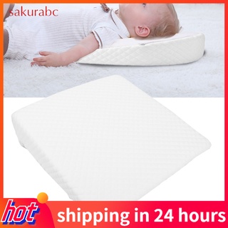 Anti Reflux Cotton Baby Head Shaping Pillow  Foldable Wedge for Better Night's Sleep