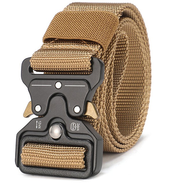 Mens Tactical Belt Canvas Military Belt Nylon Heavy Duty Waist Belts for men with Quick Release Buckle 125 CM 2 Pack 3.8 CM 