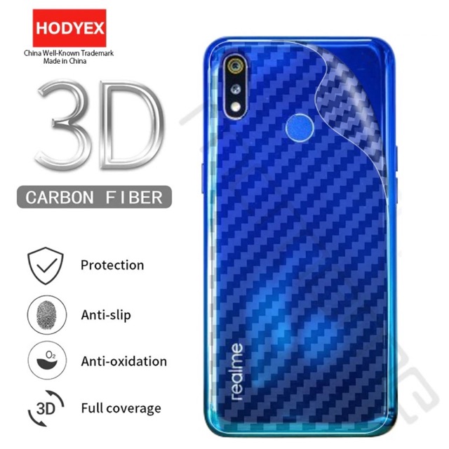 Realme 3 Realme 3 Pro Realme C2 Realme 5 Realme 5 Pro Realme 5s 5i 6i Carbon Fiber Sticker Protector Film Free Gift Shopee Singapore