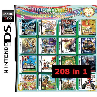208 in1 Games Game Cartridge for DS NDS NDSL NDSI New 2DS New 3DS LL/XL