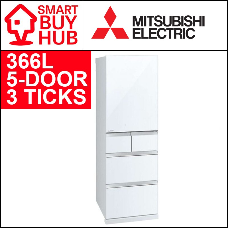 Mitsubishi Mr B46z 366l 5 Door Fridge 3 Ticks Shopee Singapore