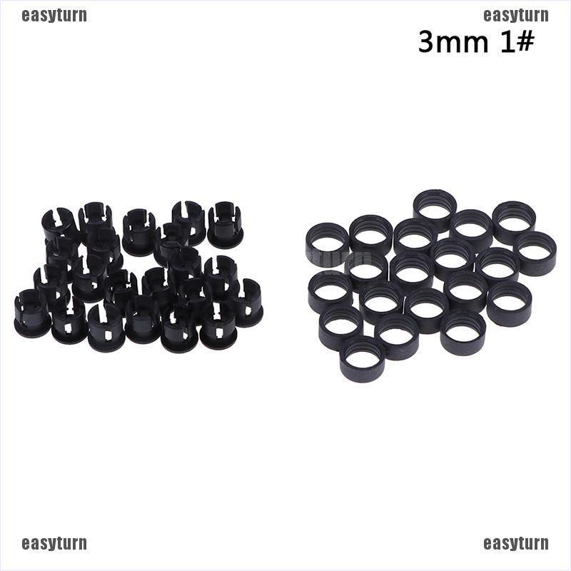 20Set 3mm//5mm Plastic LED Holders Clips-Bezels Mounts Cases With Outer ring